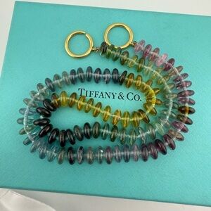 RARE Tiffany & Co. 18k Rainbow Tourmaline Gemstone Necklace Picasso